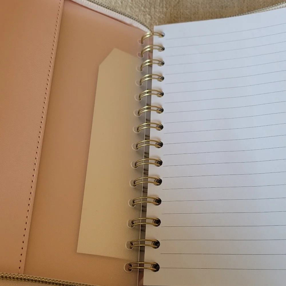 True Story Faux Leather Zip Around Closure Notebook New without Tags